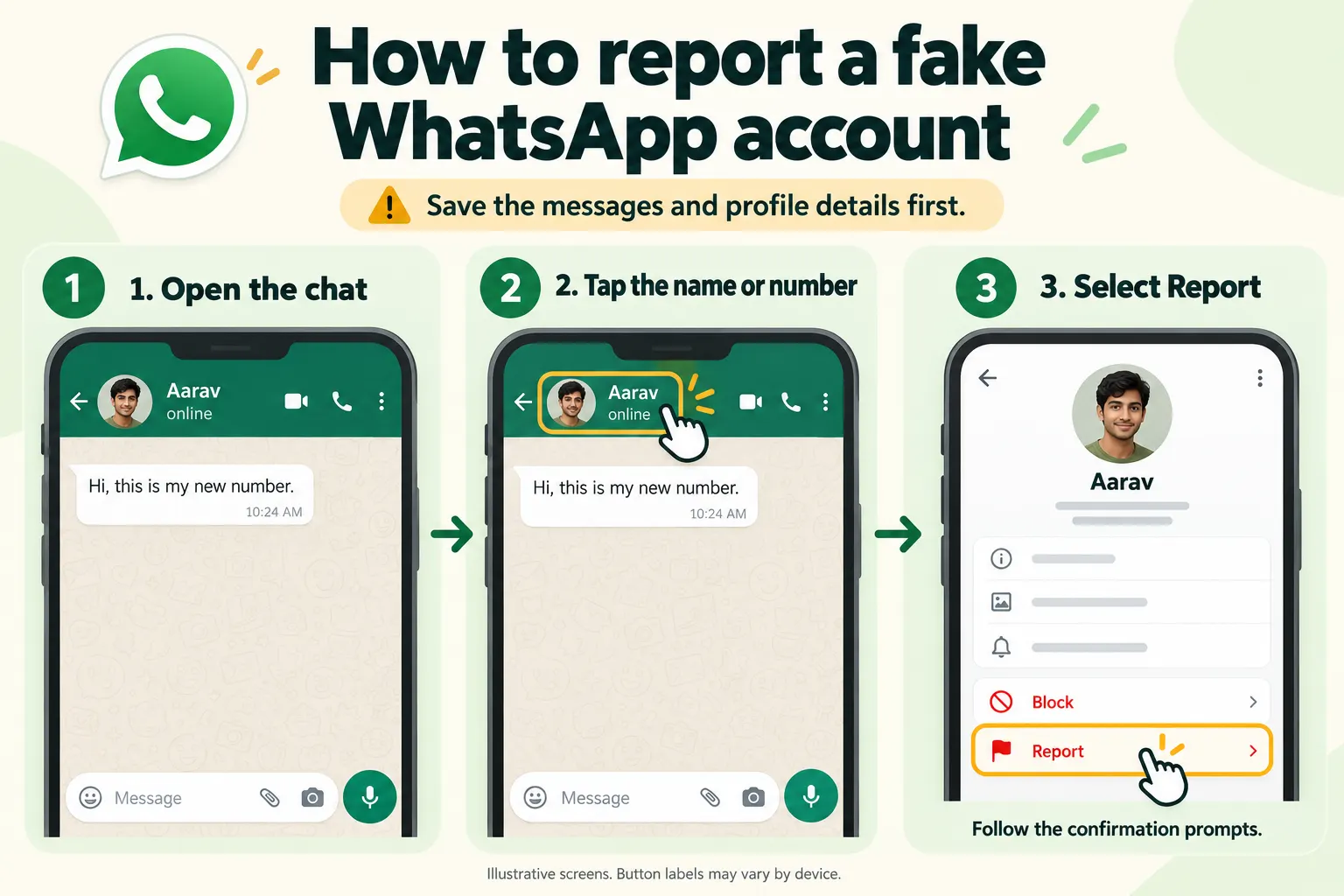 How to Report WhatsApp Impersonation